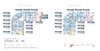 MẶT BẰNG TẦNG 37-38 CHUNG CƯ NOBLE CRYSTAL TÂY HỒ